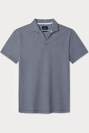Hackett Polo rayé en maille piquée avec col ouvertGrand