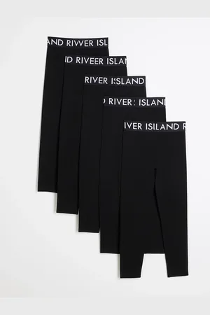 River Island Leggings pour filles à ceinture profonde 100% coton 5 Pack134140cm