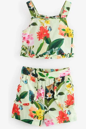 Ted Baker Tropical Print Woven 100% Cotton Top & Short Set 2 Piece122128cm