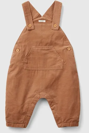 Benetton Marron Velours côtelé Salopette9 - Mois 12 (74 - 80cm)