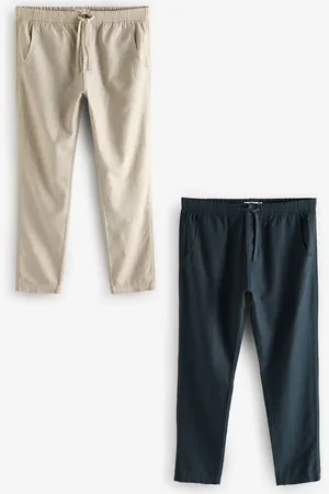Next Pantalon à cordon élastique en coton Lin 2 Pack32W x 33L (UK 32 L)
