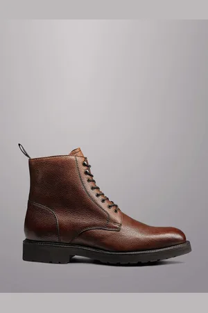 Charles Tyrwhitt Bottes à lacets en cuir Grain