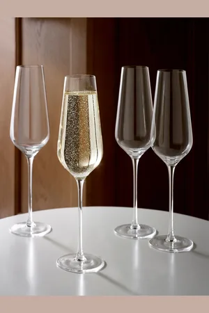 Next Ensemble de 4 verres à flûte en cristal BelgraviaUn an