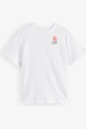 Columbia Oversized Rolling Bend Graphic White T-ShirtMédium