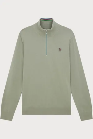 Paul Smith Paul Smith Grey Knitted Zip Neck SweatshirtMédium