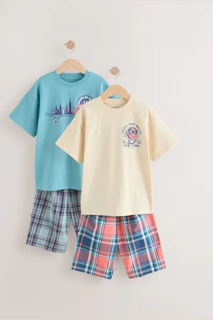 Next Carreaux Pyjamas courts tissés 2 Lot de (4-16ans)116122cm