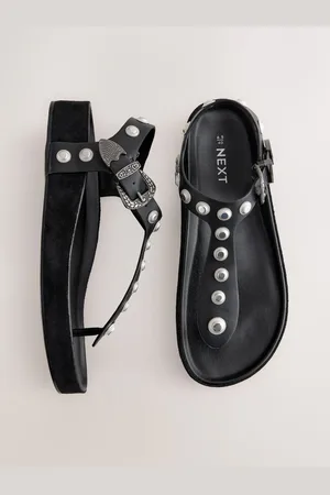 Next Western Studded Toe Thong Footbed Sandalseu38