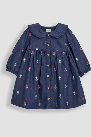 JoJo Maman Bébé Robe brodée boutonnée7480cm