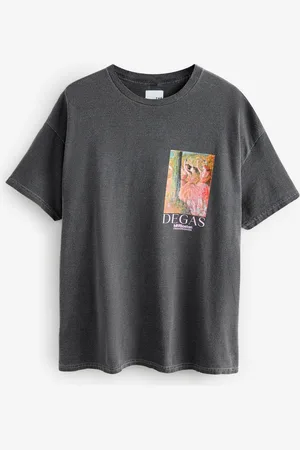 Next T-shirt Offical License Edgar Degas Graphic Sleeve Courts 100% cotonMédium