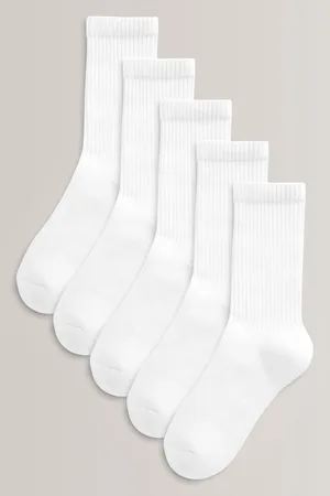 Next Lot de 5 paires de chaussettes côtelées en coton majoritaire à semelle intérieure rembourrée7-10