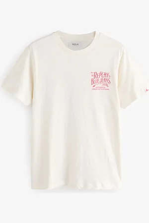 Replay 100% Cotton Jeans Back Print T-ShirtL