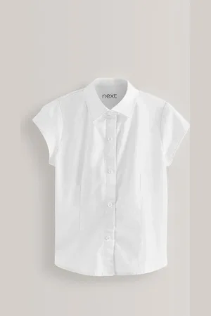 Next Touch Fastening Cotton Rich Stretch Short Sleeve School Shirt (3-17yrs)14 ans (164cm)