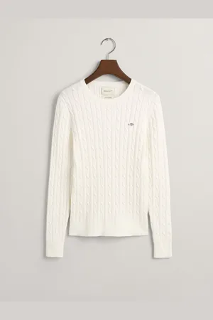 GANT Pull en maille torsadée de coton stretchXS