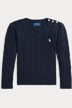 Ralph Lauren Filles Pull en maille torsadée 100% cotonMois 24 (92cm)