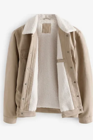 Next Veste camionneur en imitation daim avec col en peau lainée4XL