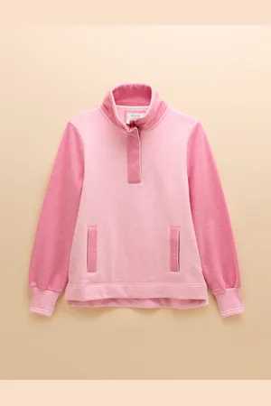 Joules Burnham Cotton Funnel Neck Quarter Zip Sweatshirt