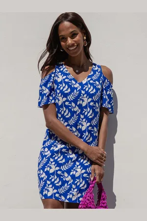 Threadbare Mini robe droite à épaules froides36