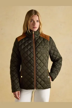 Joules Braemar Luxe Showerproof Diamond Quilted Coat (manteau matelassé imperméable à l