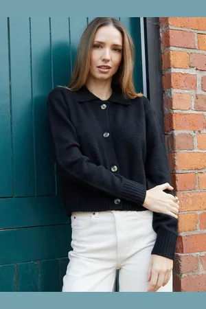 Threadbare Raccourci tricoté Cardigan Avec Col44