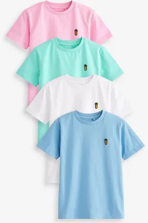 Next T-shirt brodé Manches courtes Stag 4 Pack (3-16ans)7 ans (122cm)