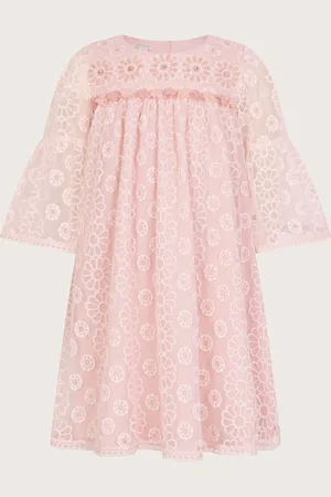 Monsoon Floral Embroidered Flute Sleeve Dress14 - 15 ans (164 - 170cm)