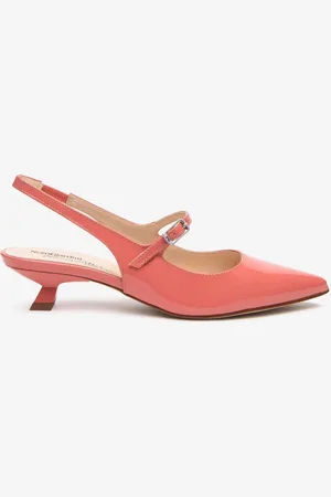 Nero Giardini Leather Slingback Kitten Heelseu41