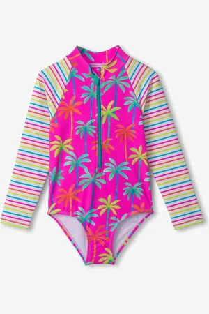 Hatley Maillot de bain à manches longues avec rashguard Painted Palms5 ans (110cm)