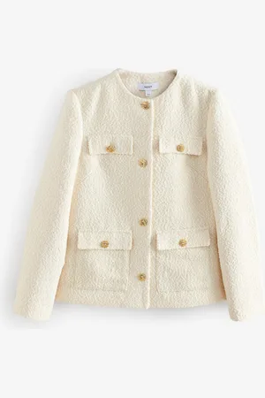 Next Veste en boucle texturée sans col