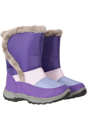 Mountain Warehouse Bottes de neige doublées de sherpa bordées de fausse fourrure Caribou enfant