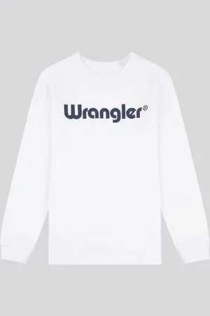 Wrangler Boys Long Sleeve Tubular 100% Cotton T-Shirt9 - 10 ans (134 - 140cm)
