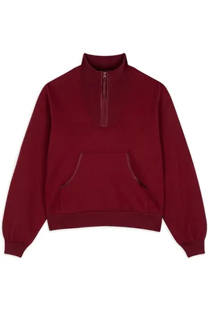 Chelsea Peers 100{Chandail de coton biologique à quart de glissière et à entonnoir42