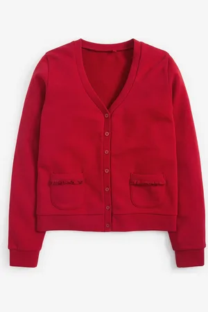 Next Cardigan scolaire en jersey à poches volantées en coton riche (3-16ans)10 ans (140cm)