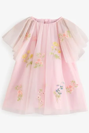 Next Angel Sleeve Embroidered Mesh Dress (3mths-8yrs)3 - 4 ans (98 - 104cm)