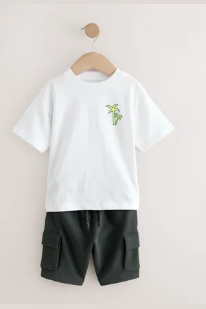 Next Short Sleeve T-Shirt & Utility Shorts Set (3mths-7yrs)7480cm