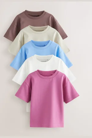 Next T-shirt Manches courtes 100% coton 5 Lot (3mois-7ans)6874cm