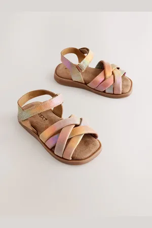 Next Sandales en cuir tressé avec Fermeture par contact