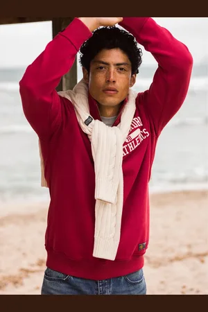 Superdry Sweat Vintage Athletic demi-zippé 100% cotonTrès grand
