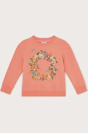 Monsoon Floral Print Wreath Embroidered Sweatshirt11 - 12 ans (146 - 152cm)
