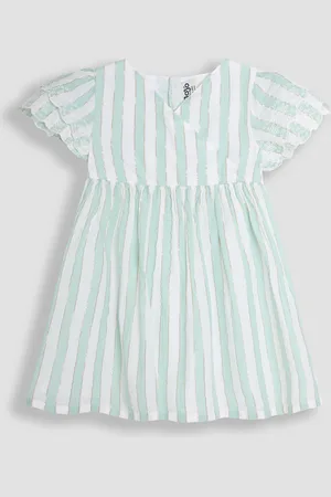 JoJo Maman Bébé Frill Sleeve Wrap 100% Cotton Dress98104cm