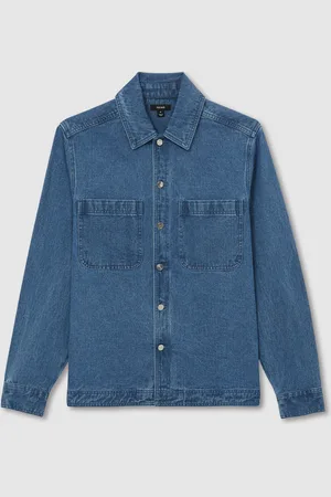 Reiss TORE Surchemise en coton-Denim boutonnéL