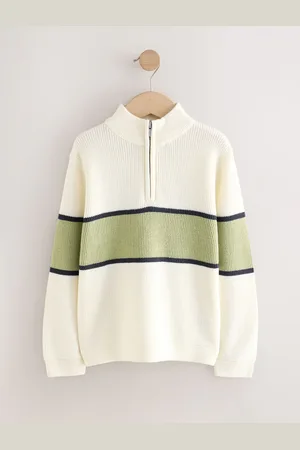 Next Colourblock Zip Neck Knitted Jumper (3-16yrs)7 ans (122cm)