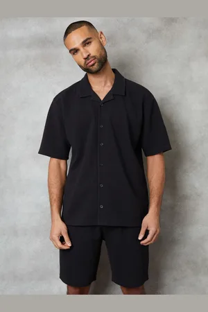Threadbare Col Revere texturé Manches courtes Chemiselarge