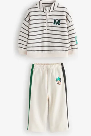 Next Mickey Mouse Half Zip Sweatshirt & Wide Leg Joggers Set (3mths-7yrs)6 - 7 ans (116 - 122cm)