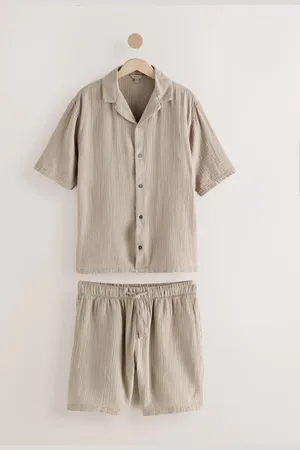 Next Cheesecloth 100% Cotton Shirt And Shorts SetGrand