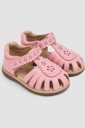 JoJo Maman Bébé Jolies sandales en cuir à bout fermé
