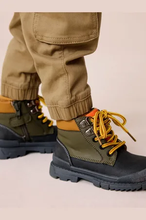Next Bump Toe Lace Detail Boots with Inside Zip