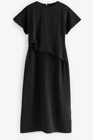 Next Manches courtes Drape Detail Mi-long Robe36 Tall