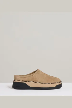 Reiss Sydney - Mules en daim doublées de shearling