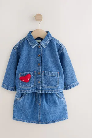 Next Denim 100% Cotton Shirt and Skirt Set (3mths-7yrs)5 - 6 ans (110 - 116cm)