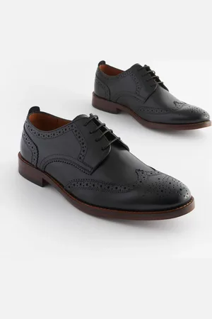 Next Chaussures Brogue en cuir à semelle contrastante
